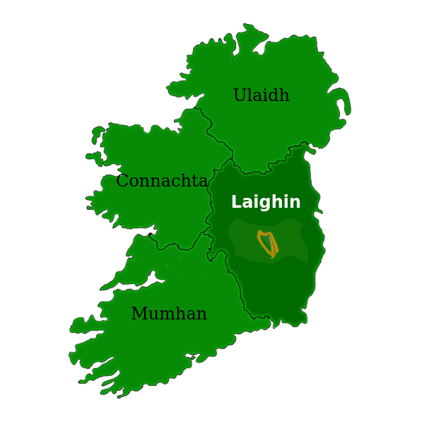 Map of Leinster.